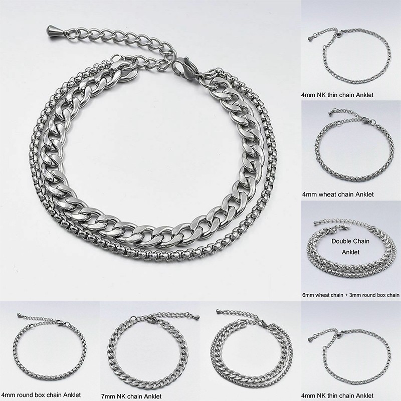 Beach Jewelry Foot Leg Men Stainless Anklet Ankle Bracelet For Chain Steel Women