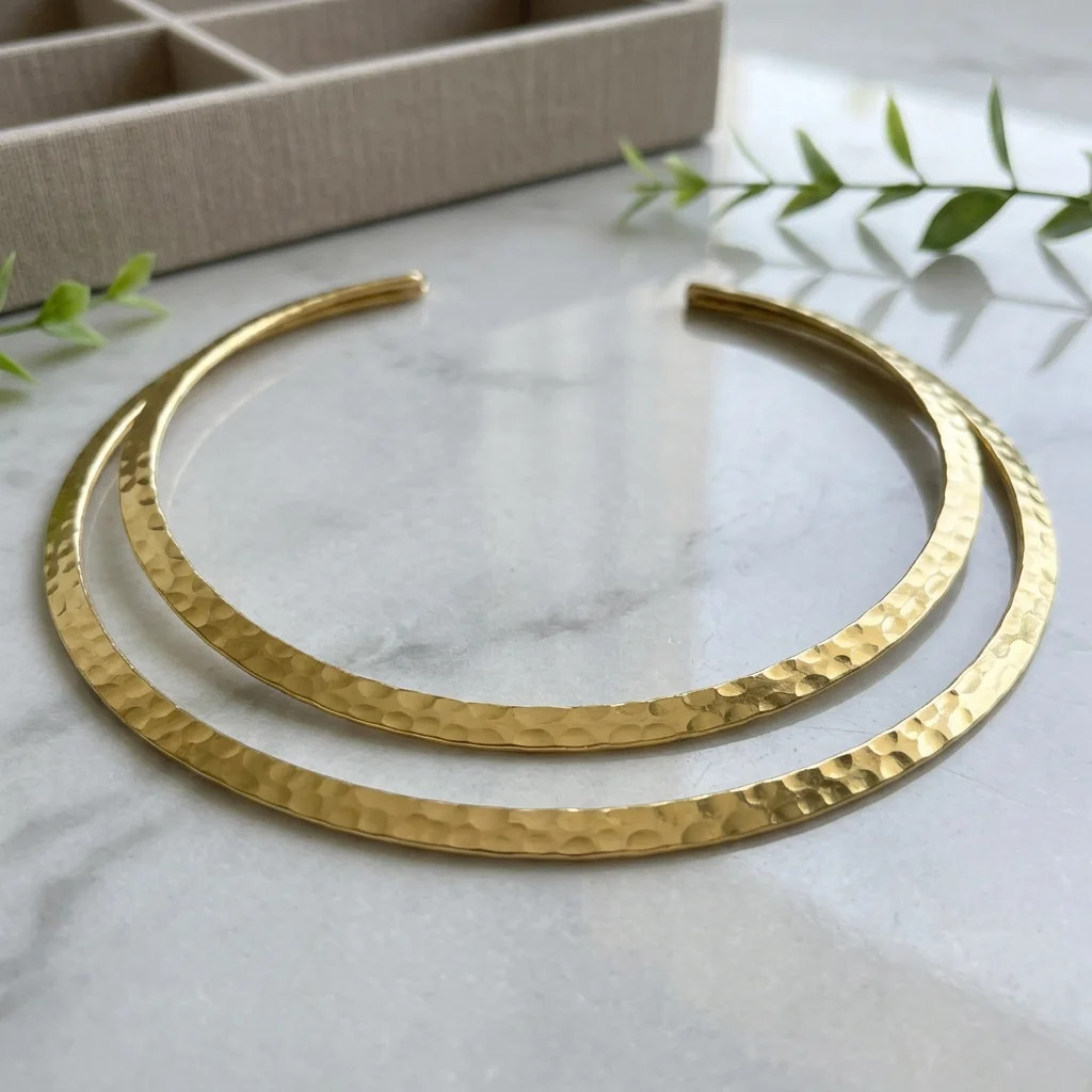 Brass Hasli Necklace Traditional Indian Collar Choker Jewelry