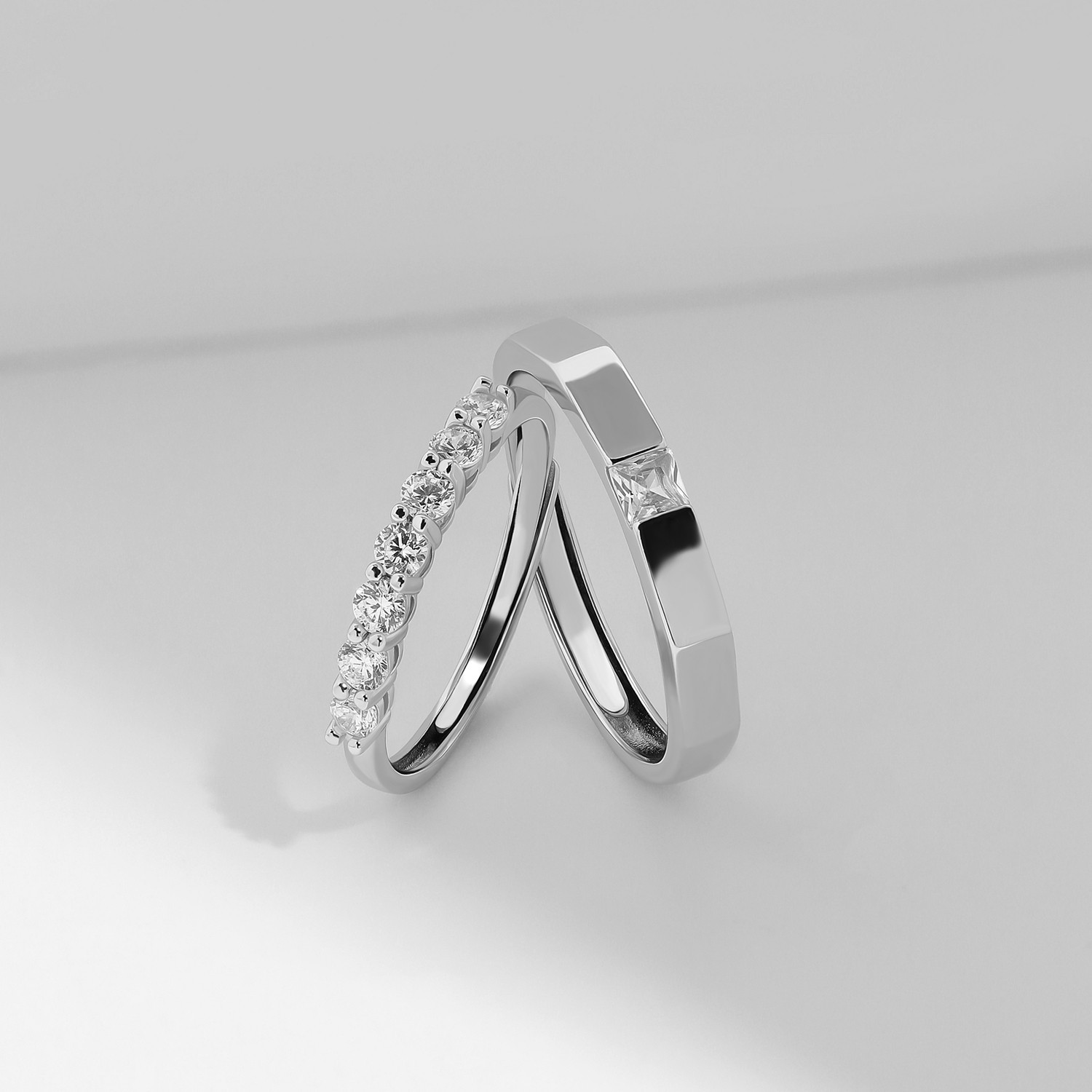 Meissa Engagement Rings for Women Couples Matching Sterling Silver Couple Rings