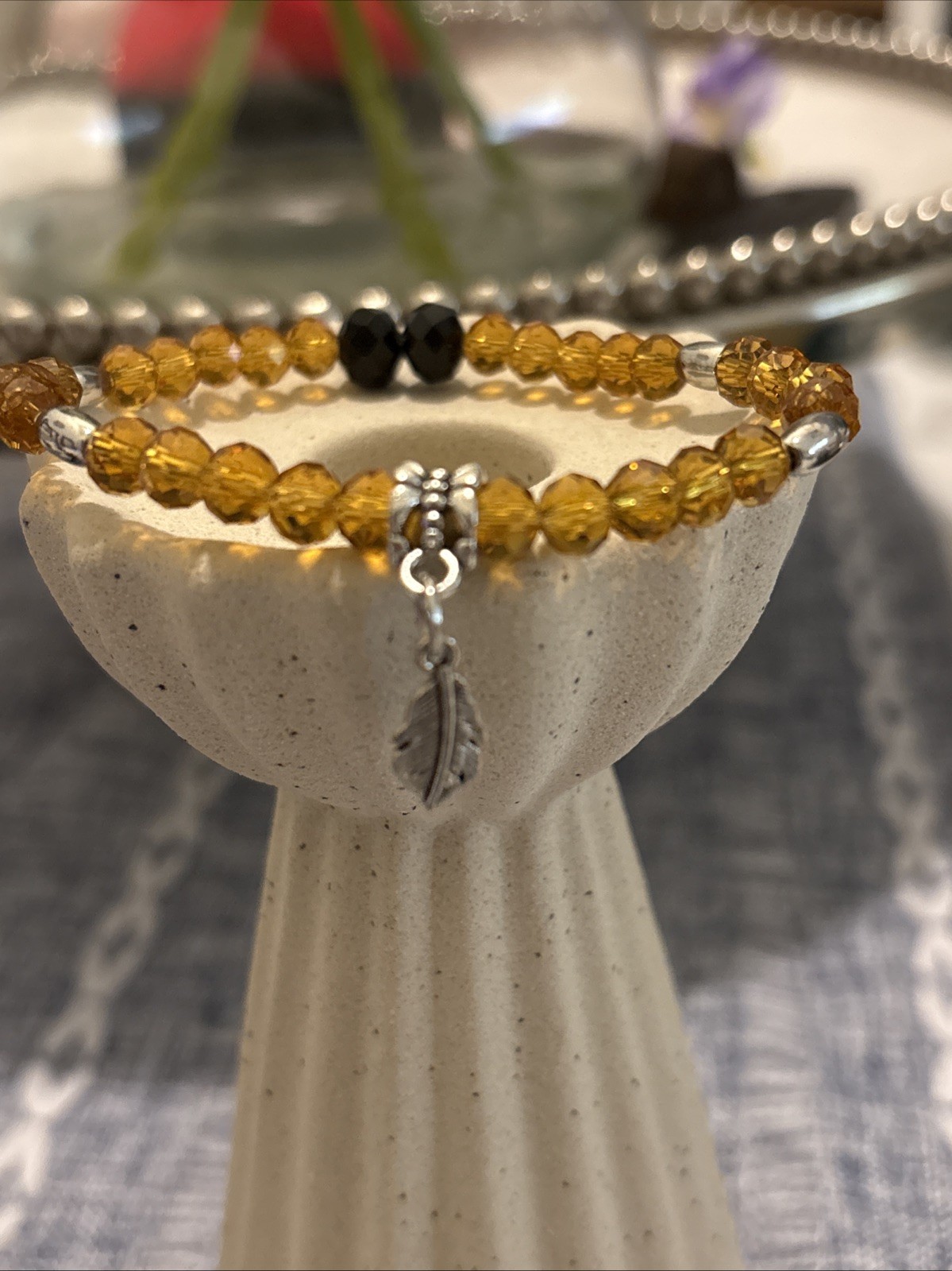 Mikovivi 3 Pcs Beaded Bracelets. Multilay Chakra Stone For Anxiety
