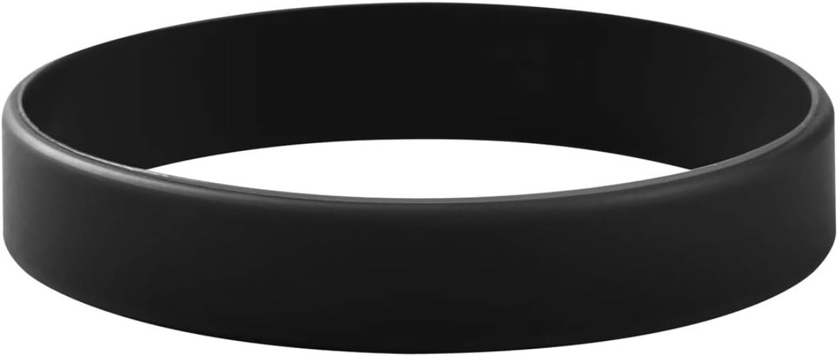 Eco-Friendly 6pcs Black Silicone Bracelets, Youth Size 7″ for All Occasions