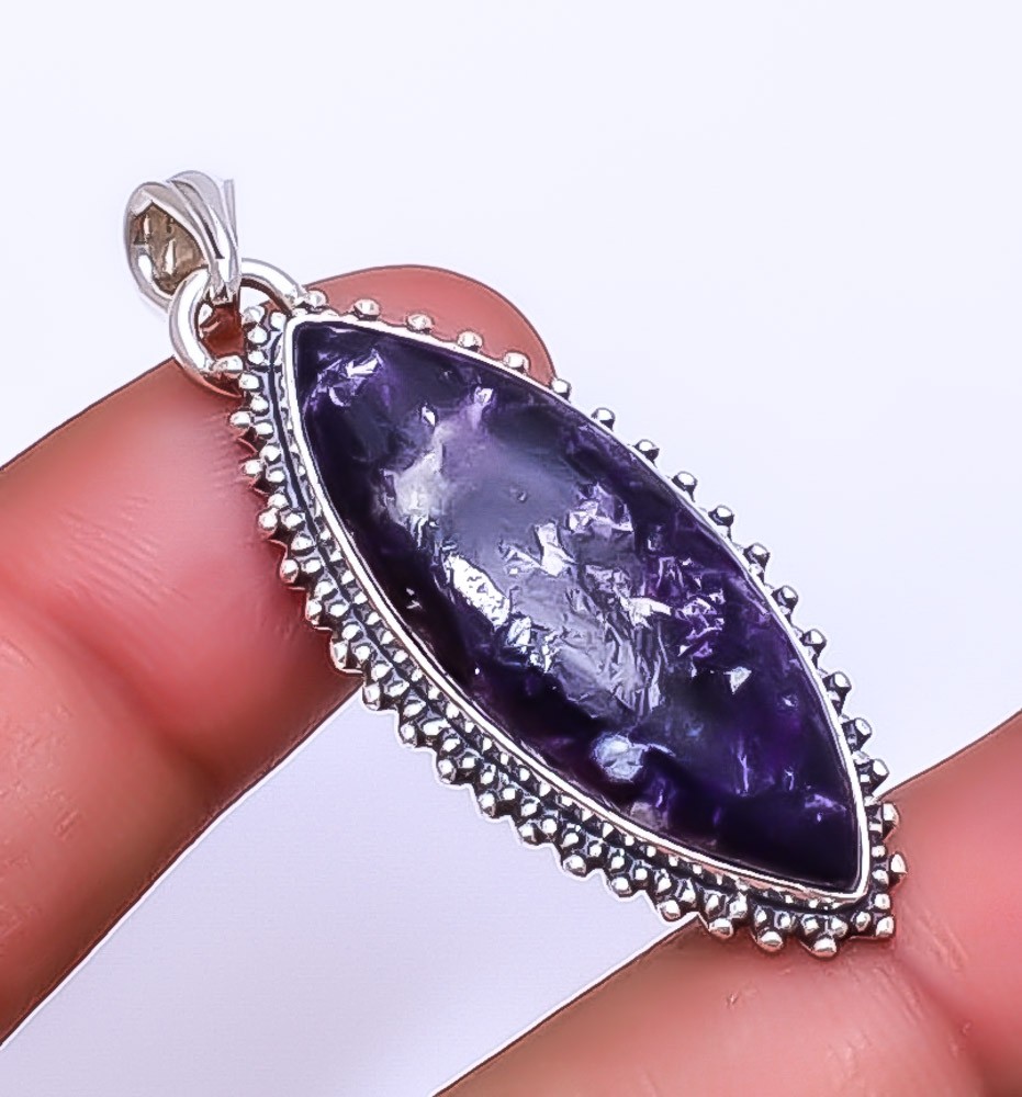 Lepidolite – San Diego Gemstone 925 Sterling Silver Pendant 1.95″ P_9359_148_33
