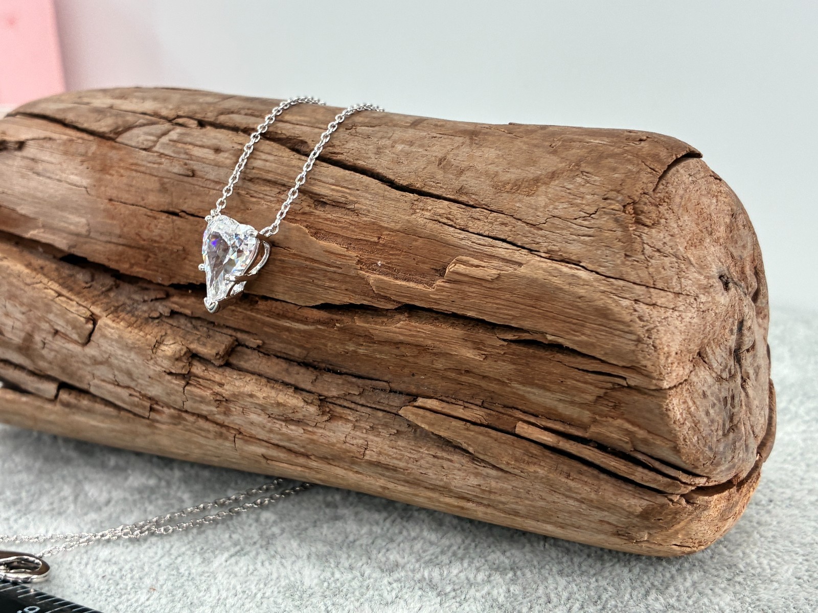 Diamonique Jennifer Miller Heart Charm Pendant Necklace Sterling 925 Rare Model