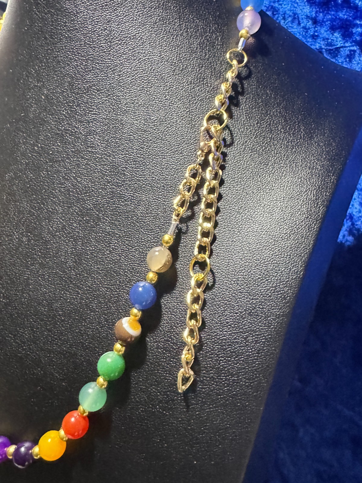 Multi-Colored Agate Natural Gemstone Beaded Necklaces & Bracelets 19.5″ 17.5″ +