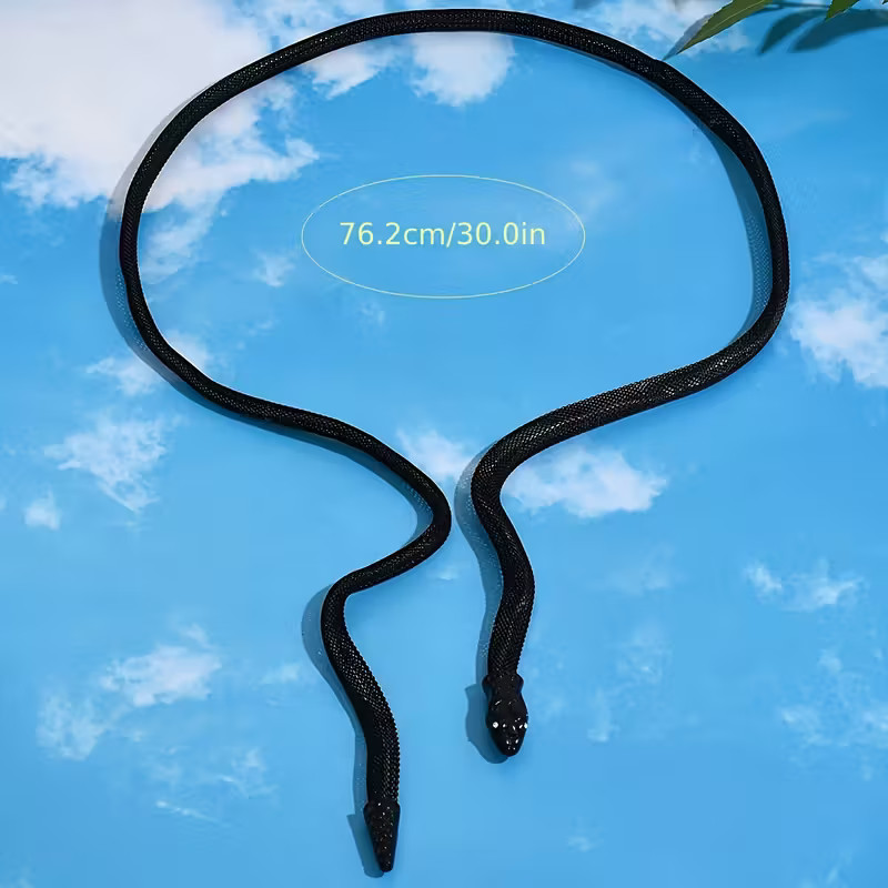 Necklace Bracelet Adjustable Scaled Snake Collar Neck Wrist Jewelry Gothic