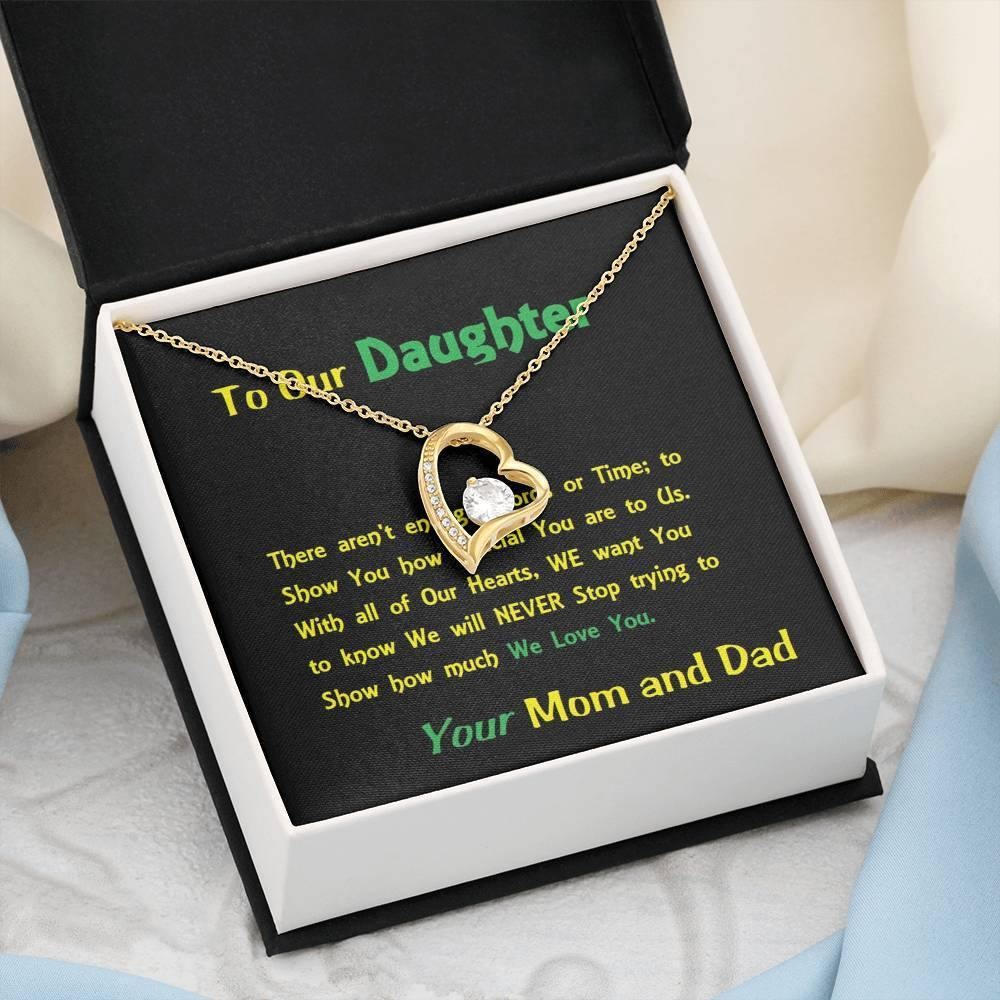 Forever Love Necklace, For Daughter, Gift For Our Daughter, Shineon Jewelry, Chr