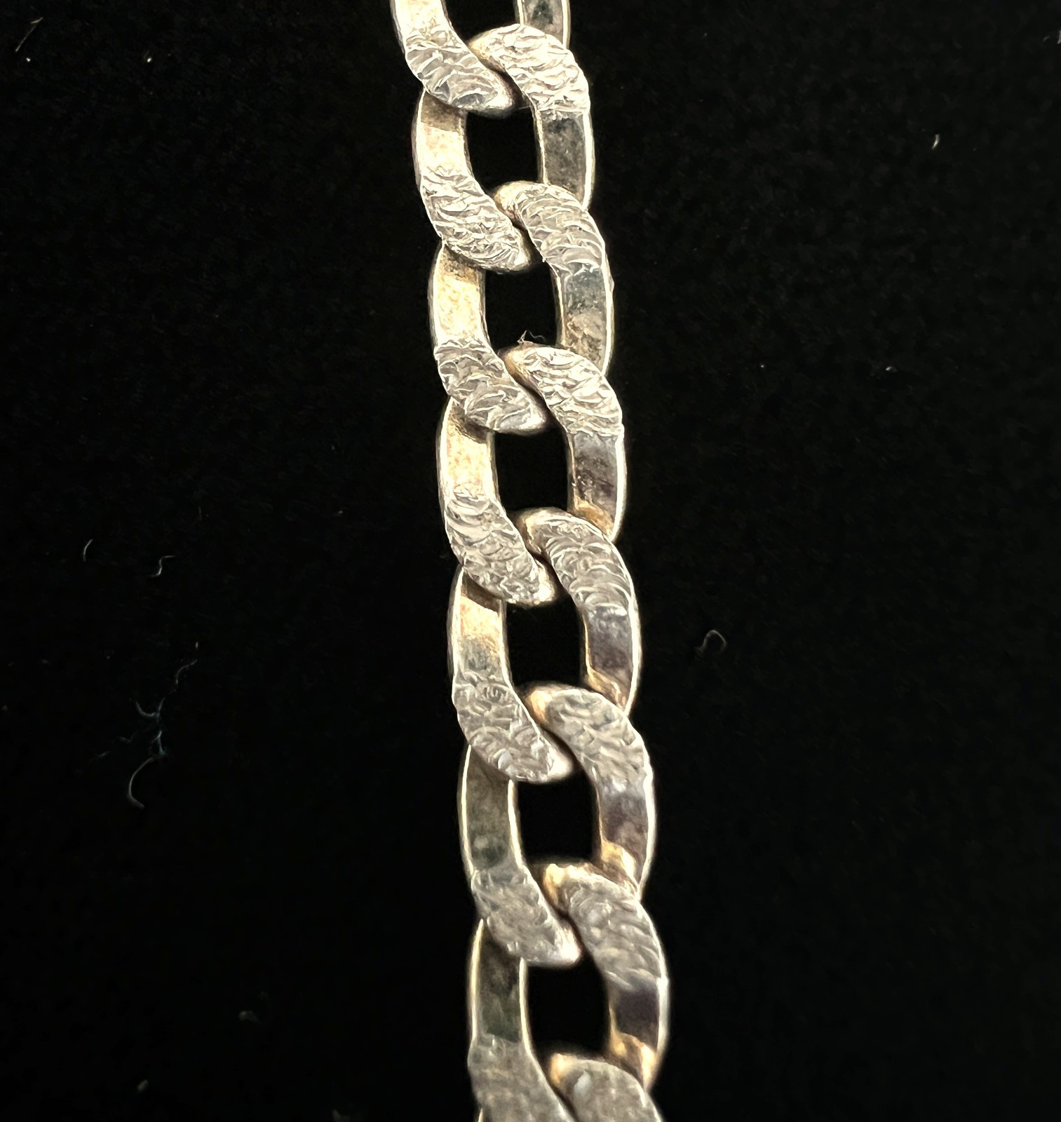 JJN103 Italian 925 Silver Gold Plate Pave Diamond Cut Miami Cuban Curb Chain 18″