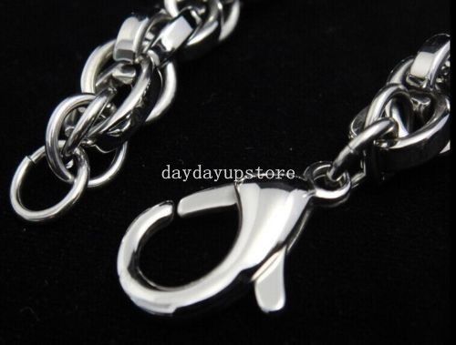 Fashion 7-40″ Stainless Steel Heavy Men’s Jewelry Silver 8mm Rope Chain Necklace