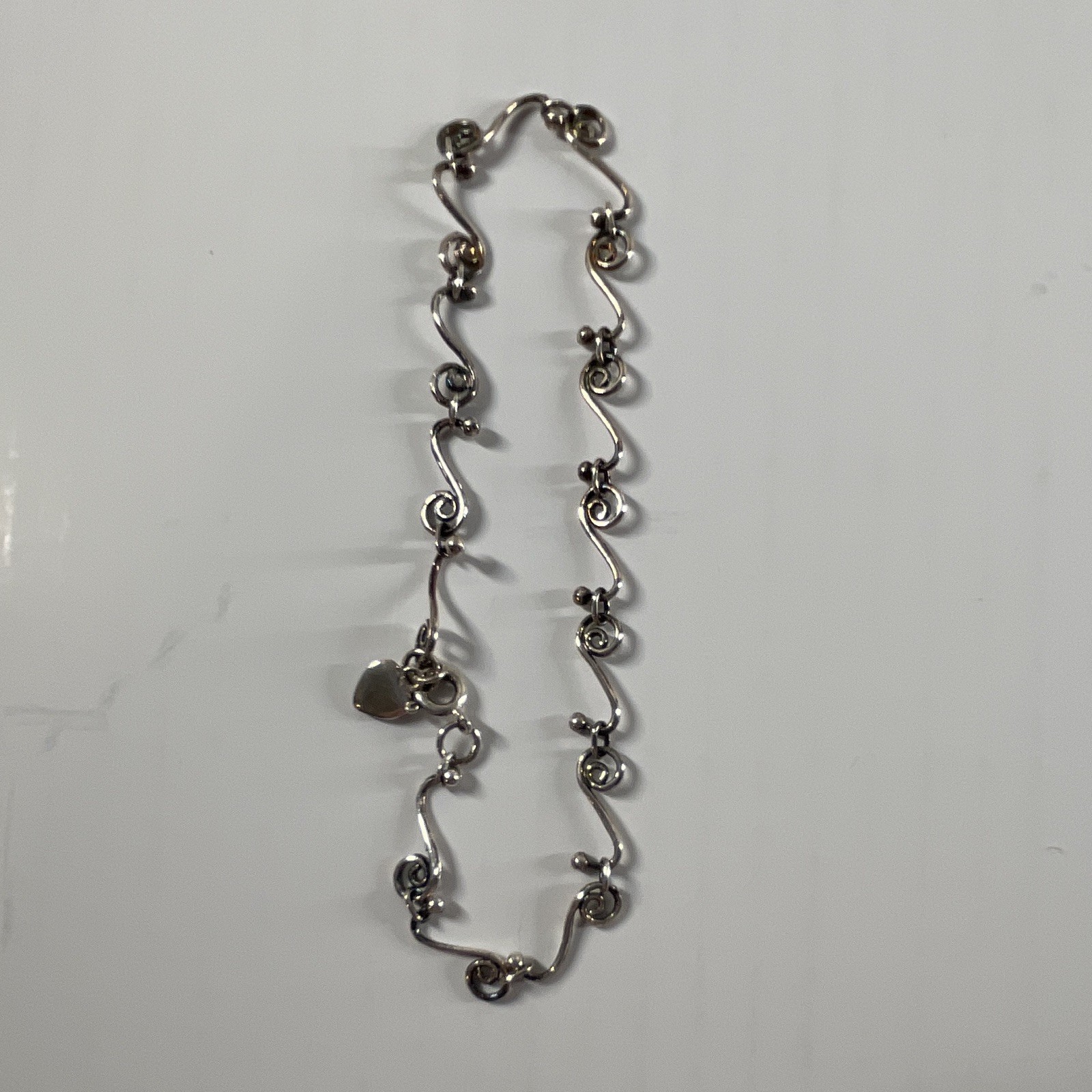 925 Sterling Silver Necklace Bracelet Lobster Clasp Italy 0.68oz total weight