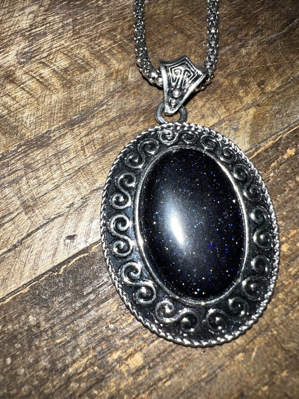18“ Black Sunstone Necklace With 2.5“ Extender NWT