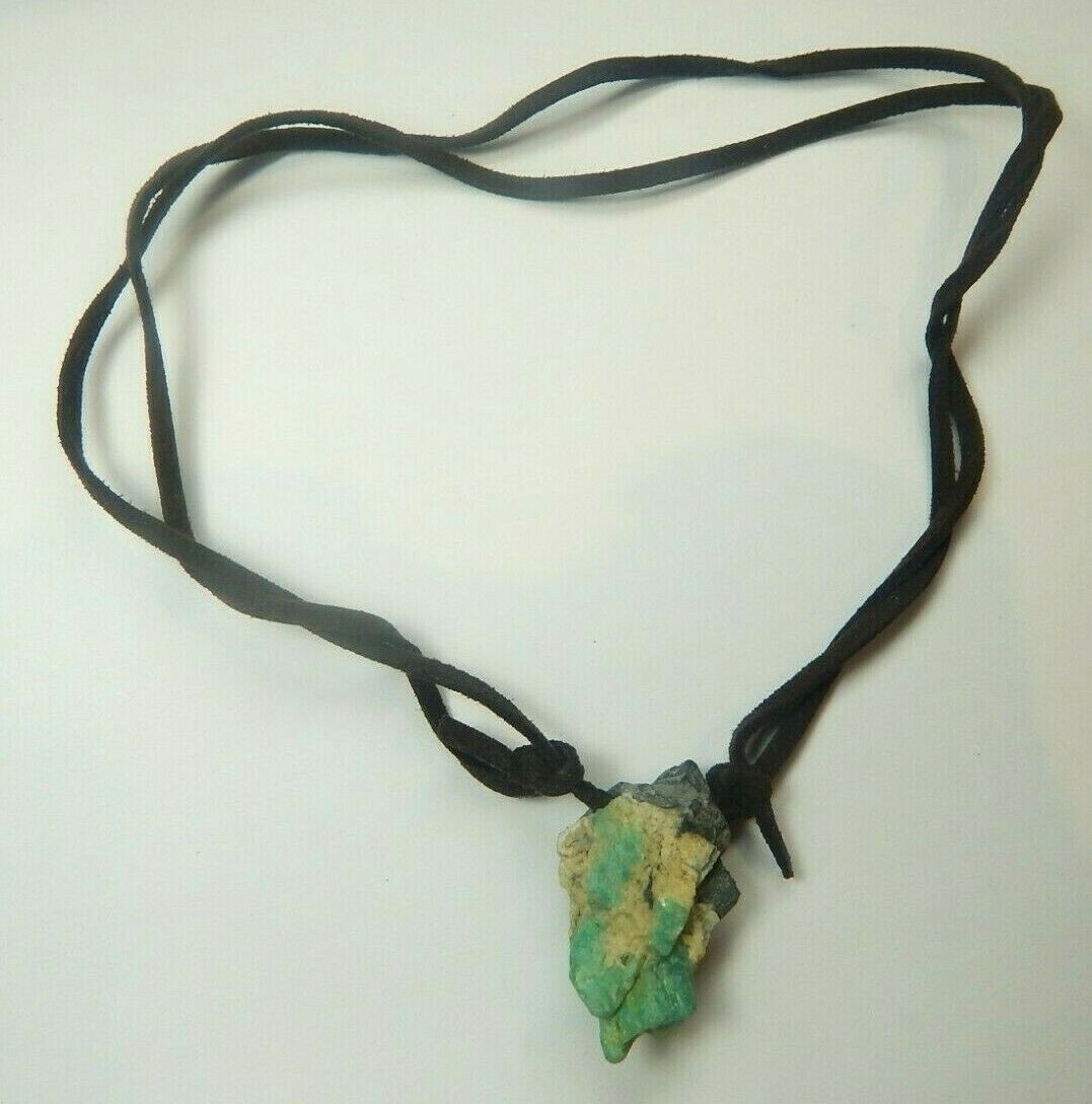 Colombian Emerald Raw Mineral Beryl with crystals 50.00 Cts Cow Leather Muzo Min