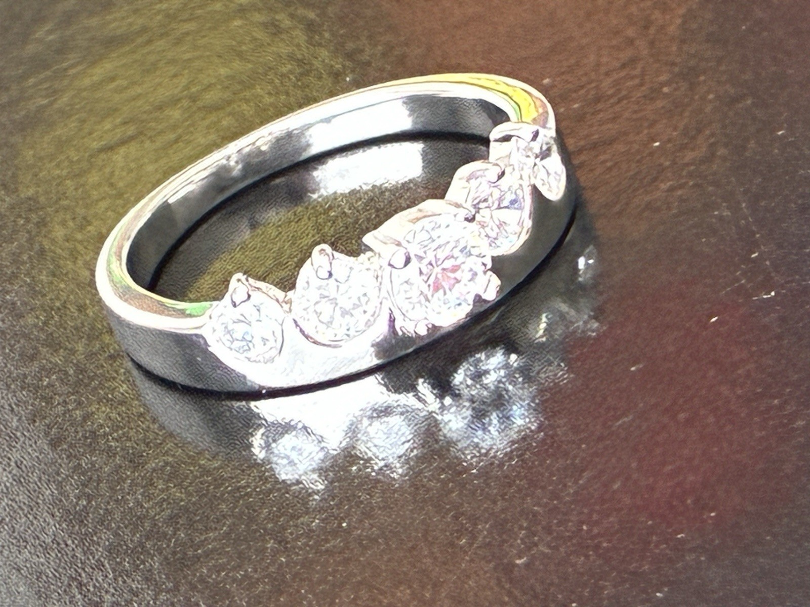 White Gold plated Ring Sz 9