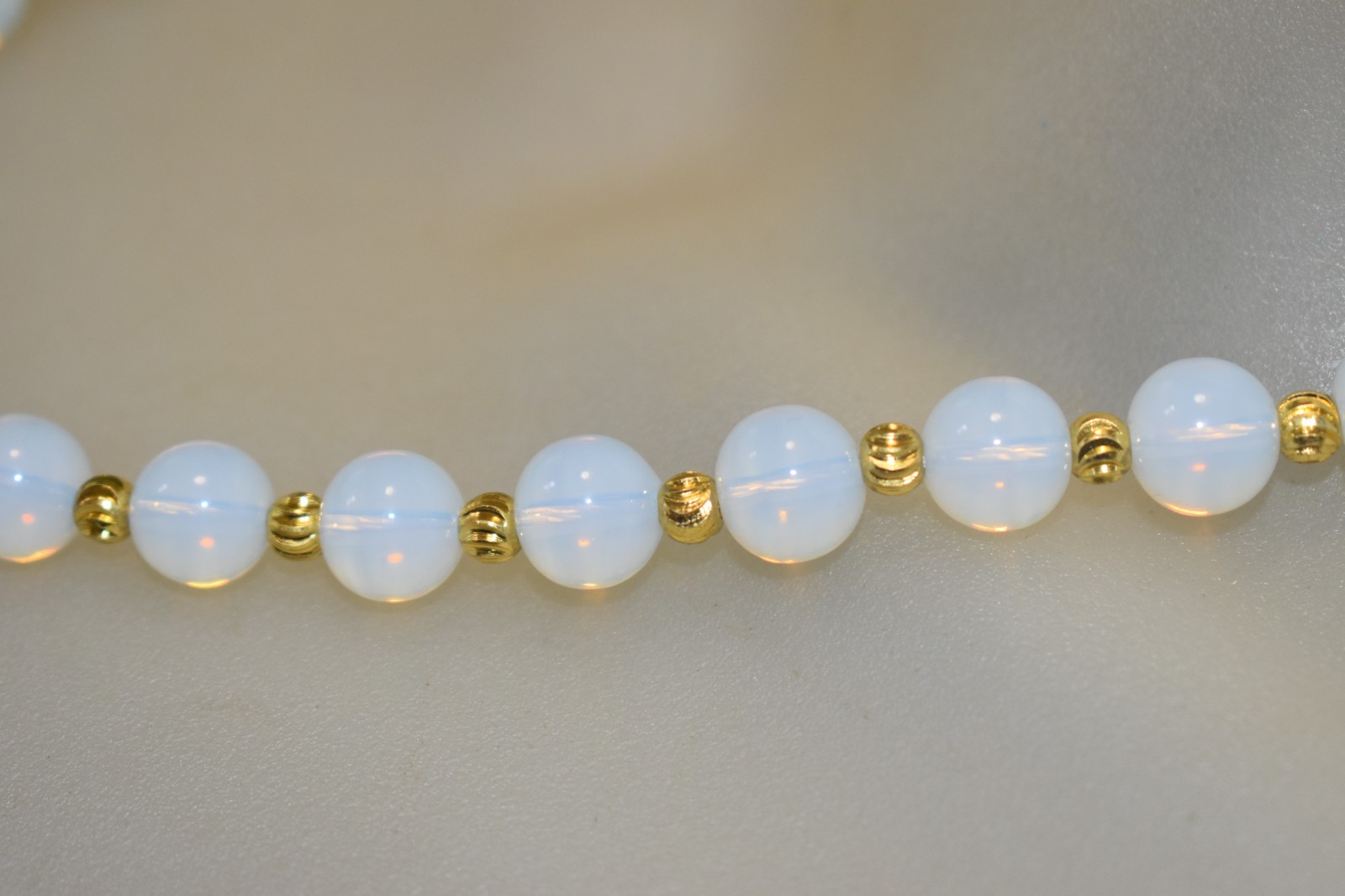 Opalite 9-10mm Beaded Necklace 18-20 Inches