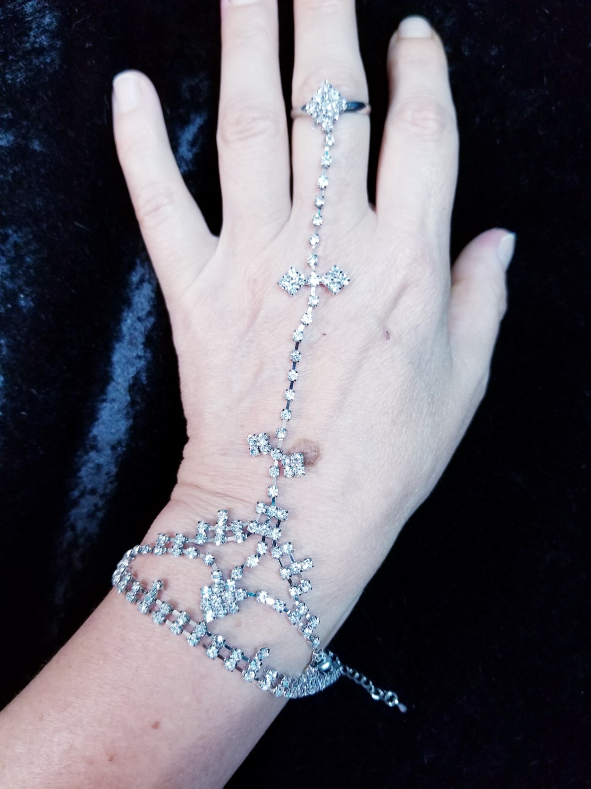 Slave Harems Barefoot Anklet Rhinestone Austrian Crystal Pageant Prom Drag 1x
