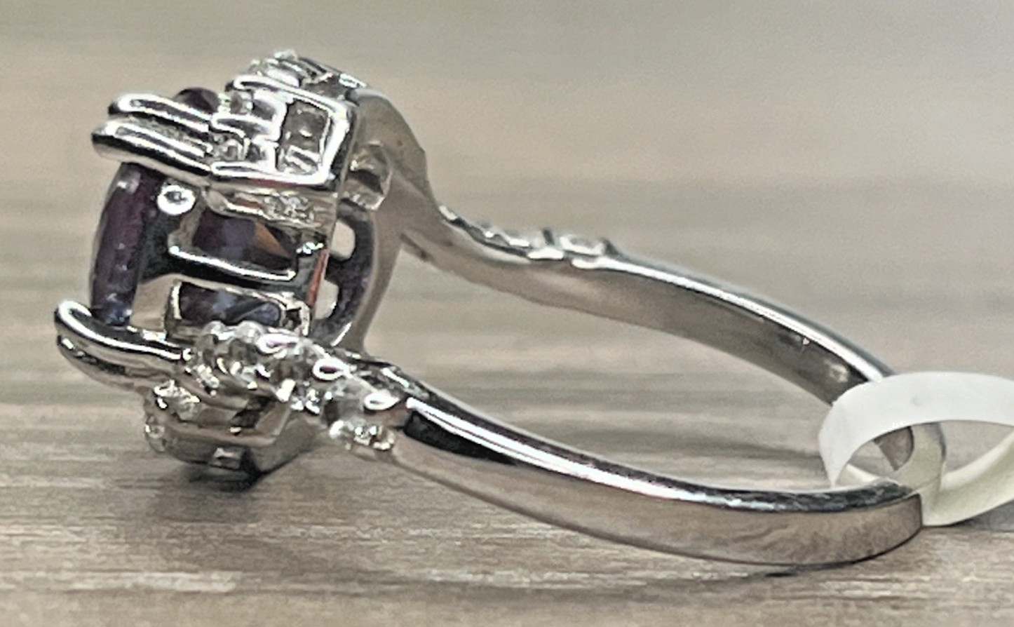 BBJ Sterling 925 Color Changing Alexandrite Sterling 925 Bypass Ring Eye Shaped