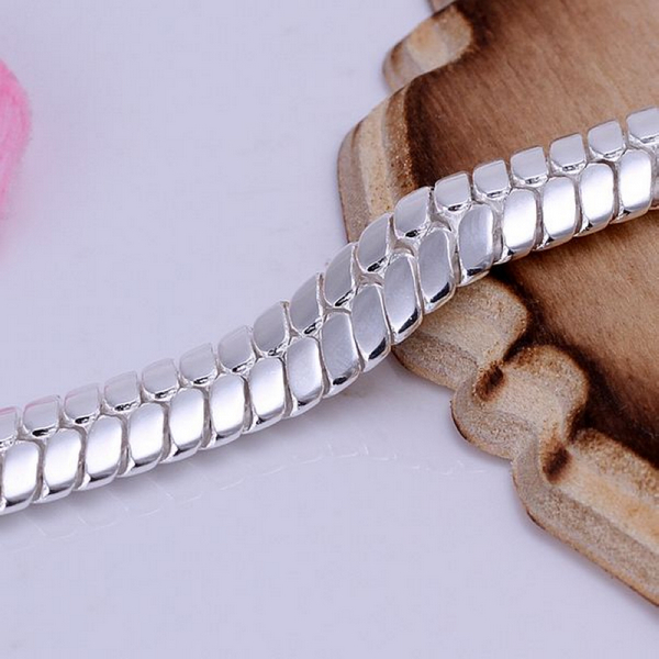 Unisex Women’s 925 Sterling Silver Bracelet 8 Inches 8MM Lobster L4