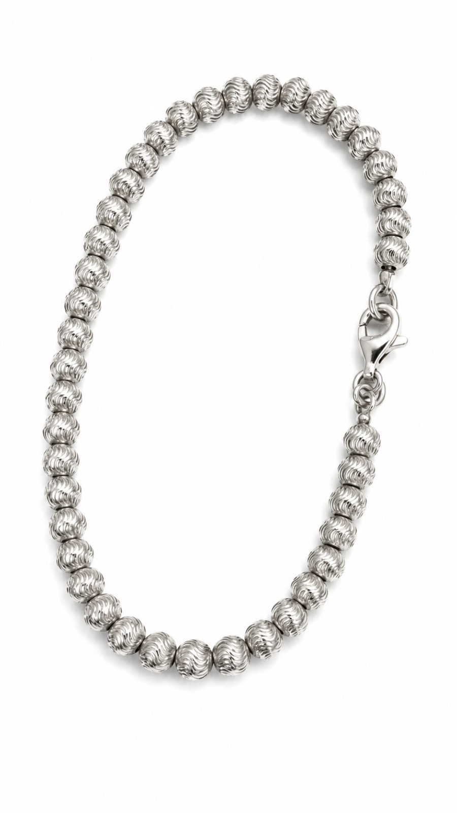 Silver 925 Bracelet Ball Chain Everyday Fashion Elegant Vintage Style Gift