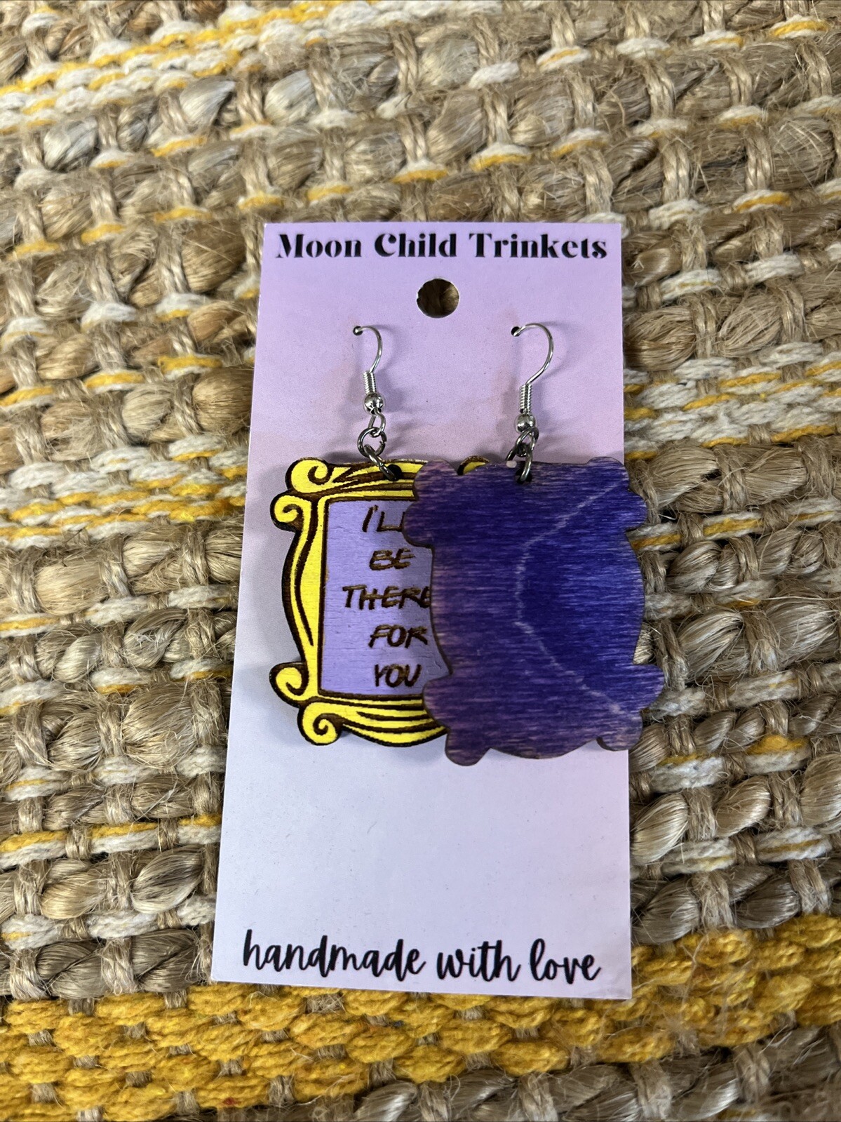 F.R.I.E.N.D.S. TV SHOW Hand Painted Earrings – I’LL BE THERE FOR YOU