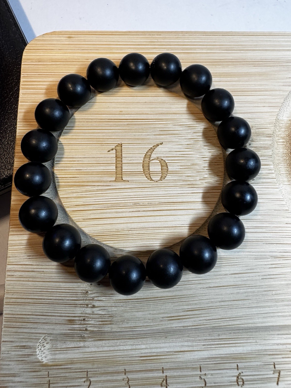 10mm Hetian black Jade Round beads Bracelet New in box free shipping