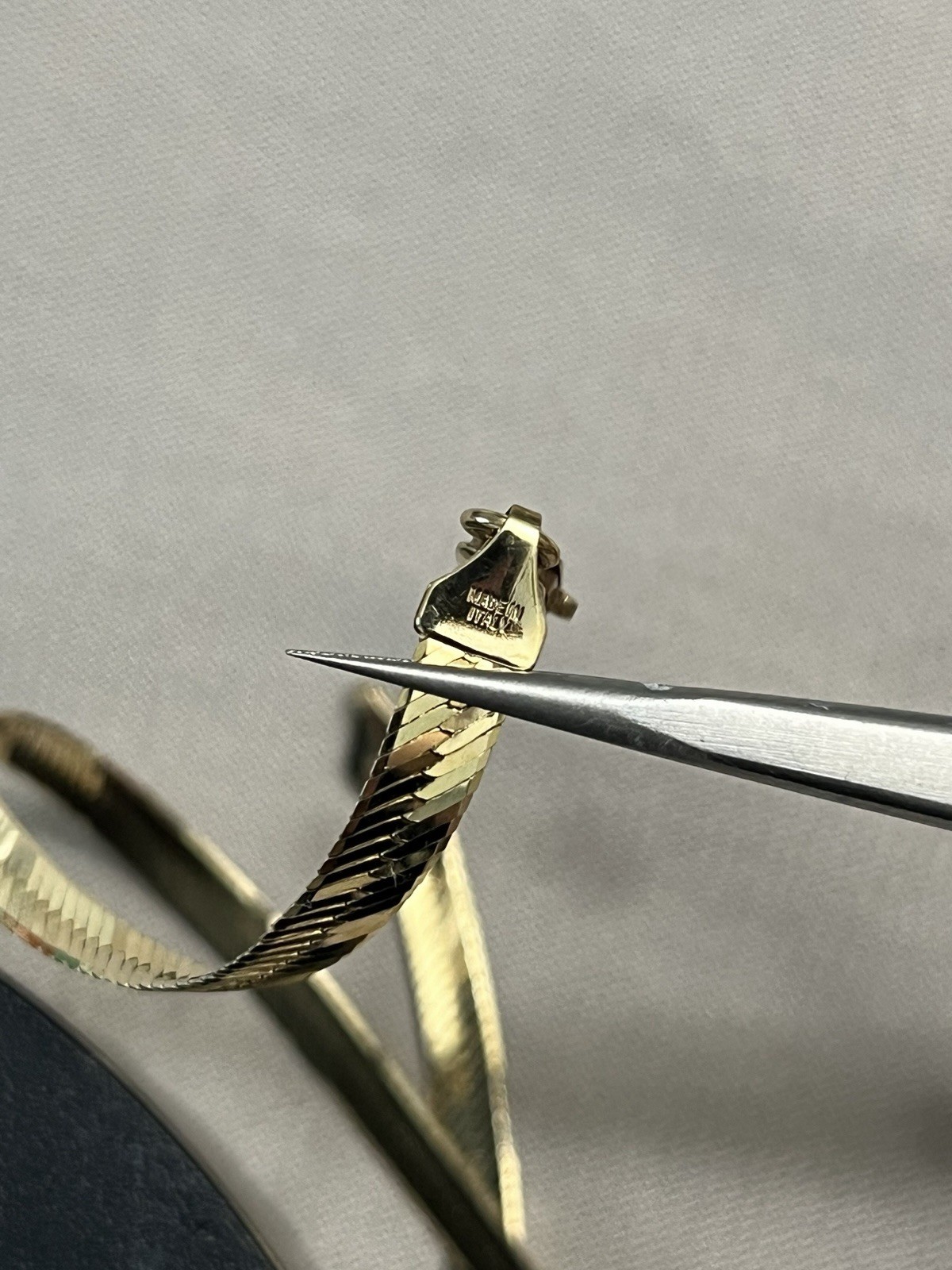 Solid 14k Italian Gold Herringbone Chain