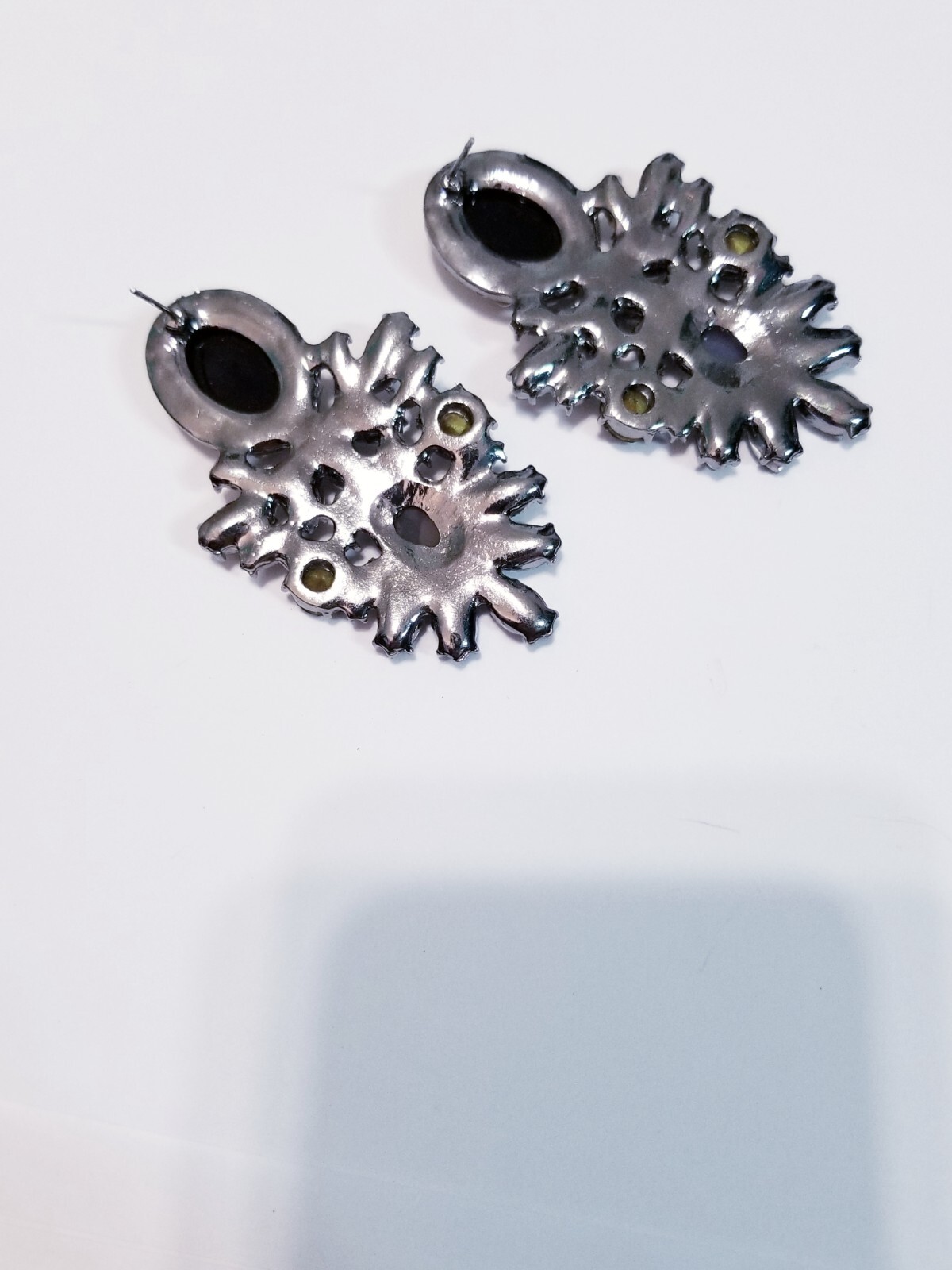 Chandelier Earrings Rhinestone Austrian Crystal 2.3 inch Gray