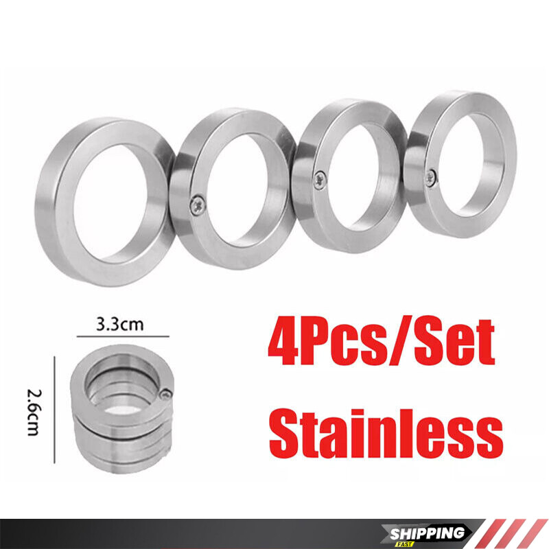 4pcs Stainless Steel Outdoor Rotatable Folding Ring Clasp Ring Fits Hiking Men