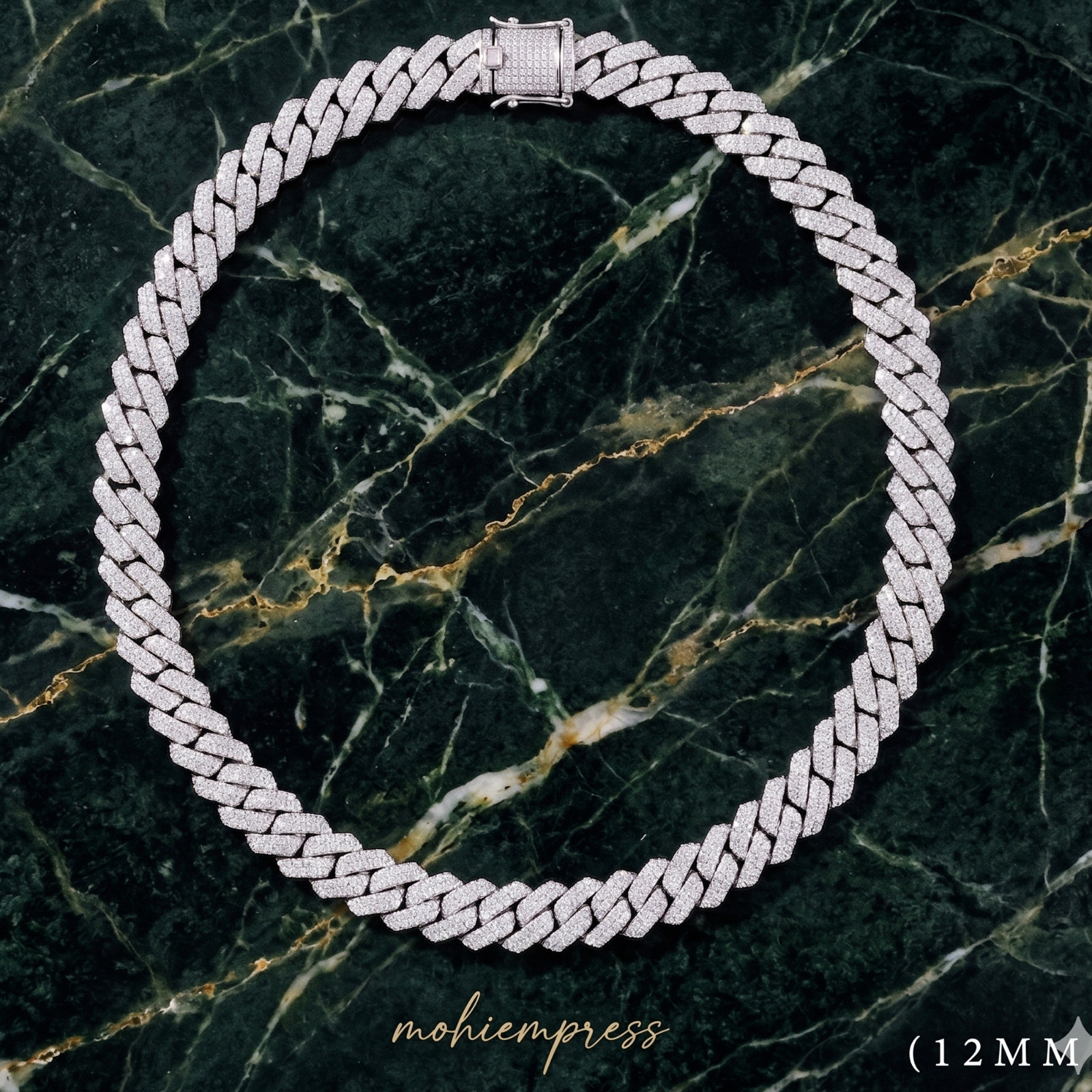 925 Sterling Silver Cubic Zirconia Cuban Link Chain, CZ Jewelry