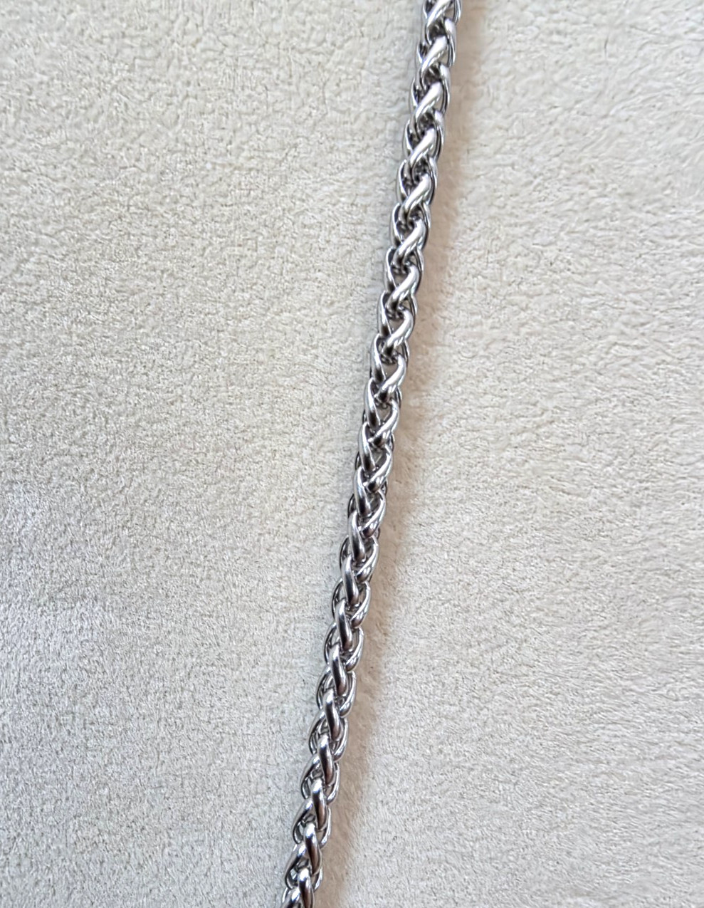 Spiga Wheat Link Chain Made in Quality Stainless Steel, 23.5 Inches, 3.0mm Wide