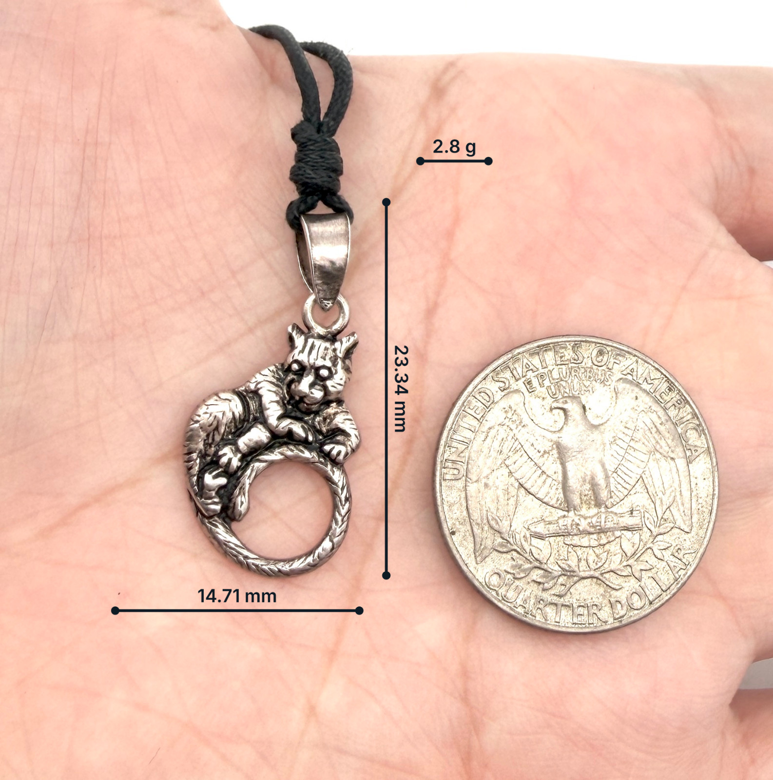Unisex Leopard 92.5 Sterling Silver Brass Charm Necklace Pendant Jewelry