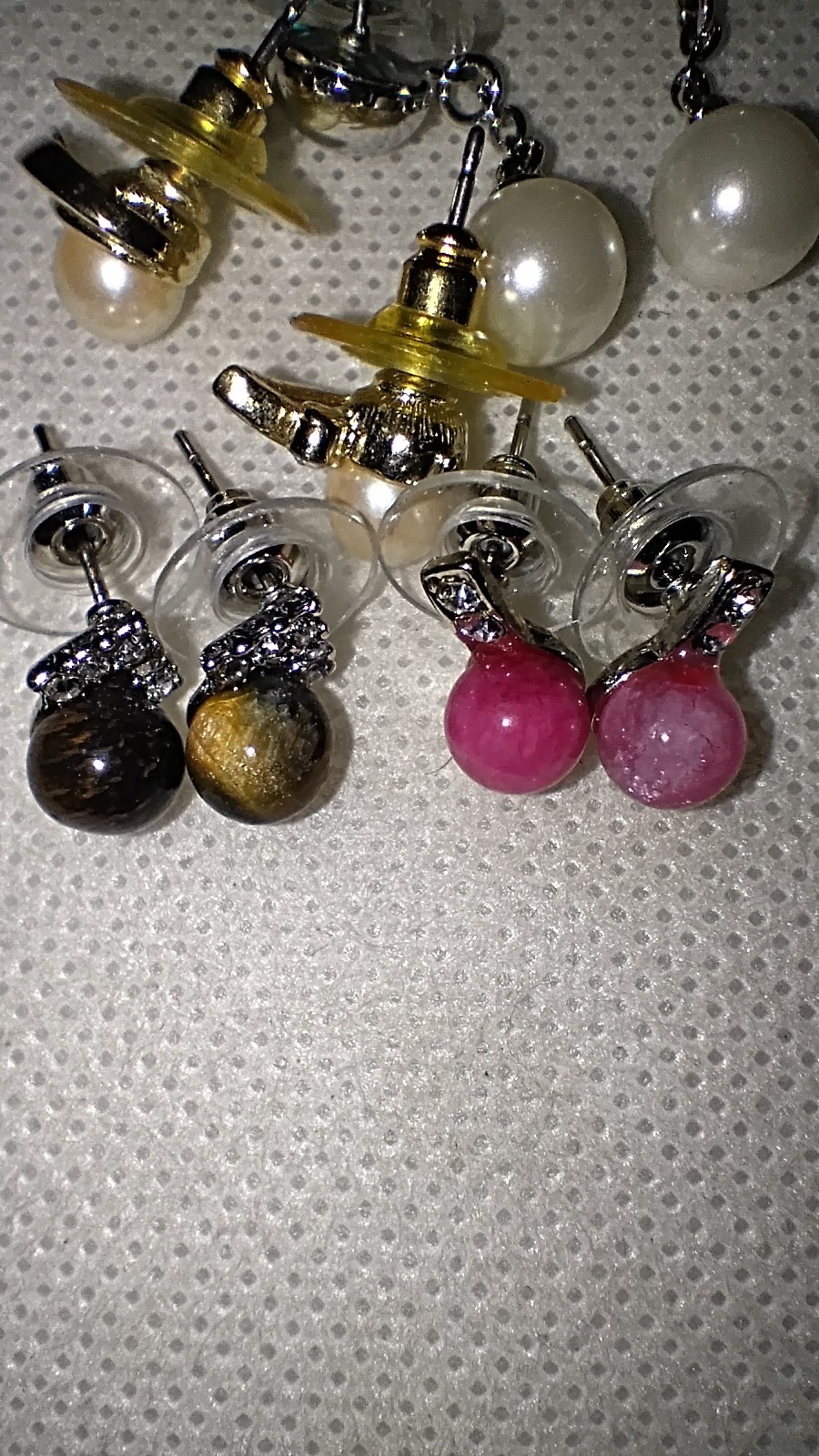 8 Pair Earrings Lot, Beaded, Dangle Pierced Clip on Chandelier Drop Mixed Styles