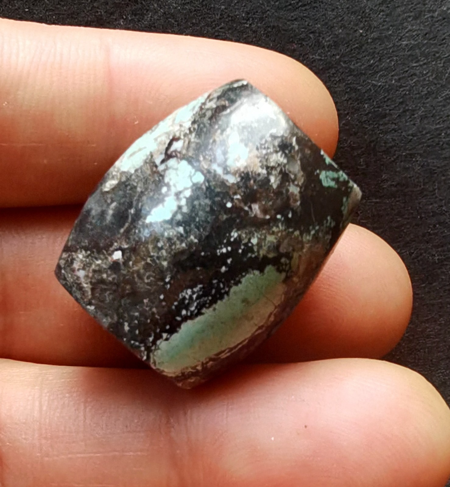 15.7g,barrel Genuine natural rainbow Turquoise stone pendant loose bead