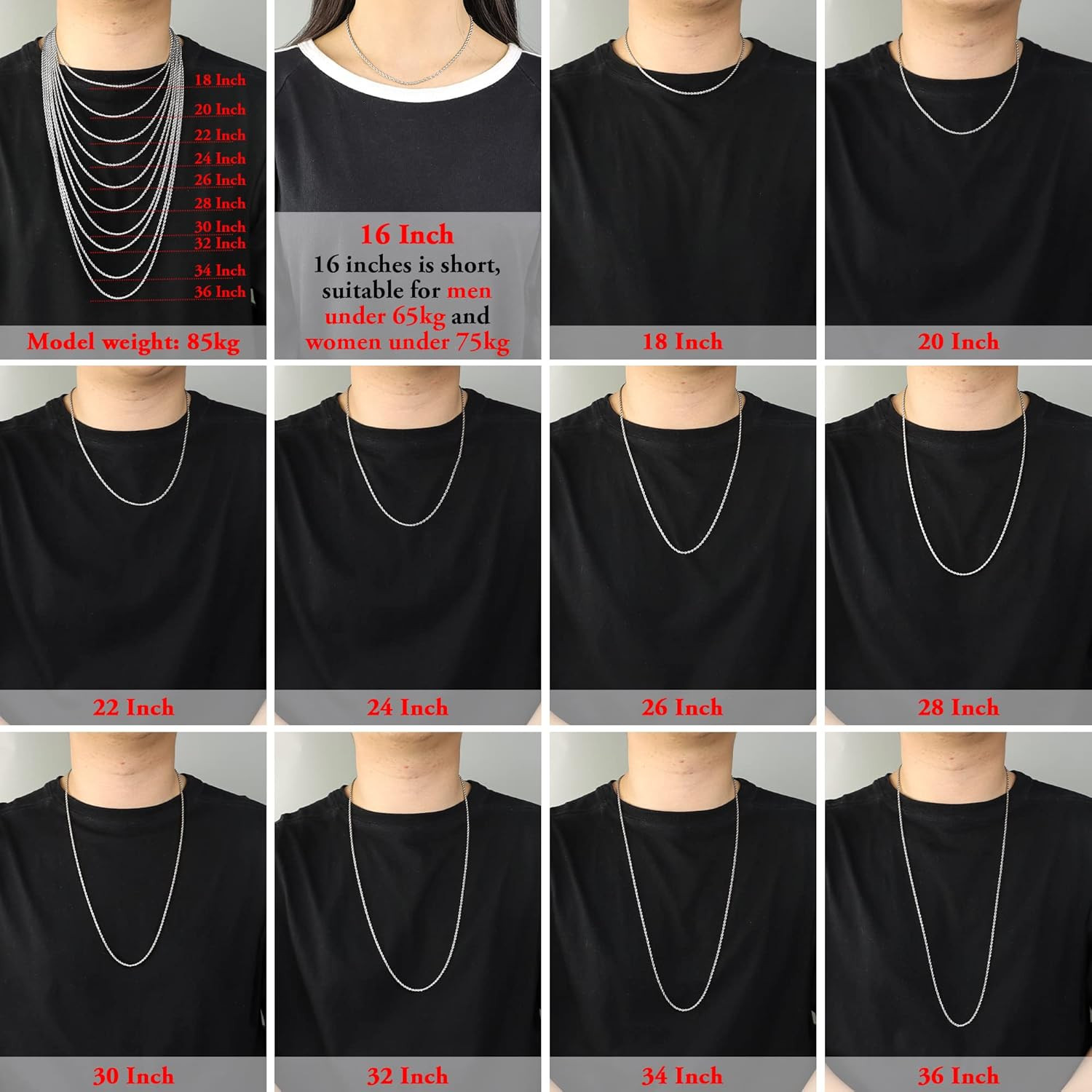 Twist Chain Necklace – Stainless Steel Rope Jewelry for Men & Women