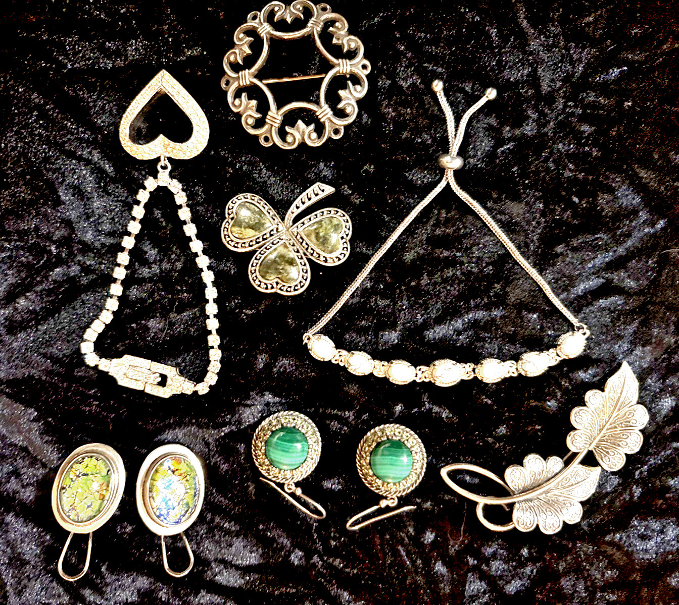 Mixed Lot, 7 Items Most Sterling All In Very Good Shape. Tested/Marked Exc Cond