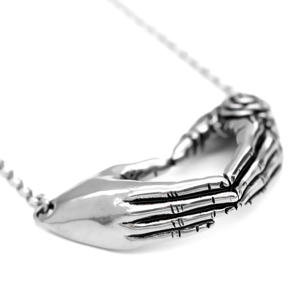 Heat Hand necklace Rose tattoo Friendship Pendant Stainless Steel Controse