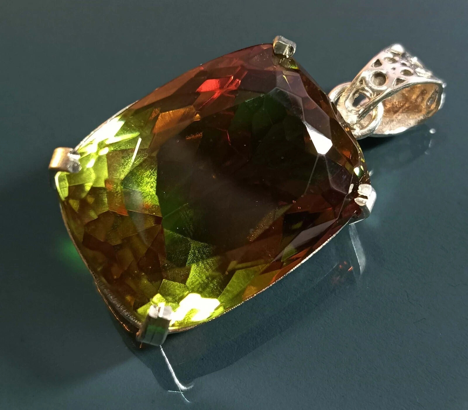 Alexandrite Cushion Cut Pendant 74-76 Ct Natural Locket Loose Gemstone Certified