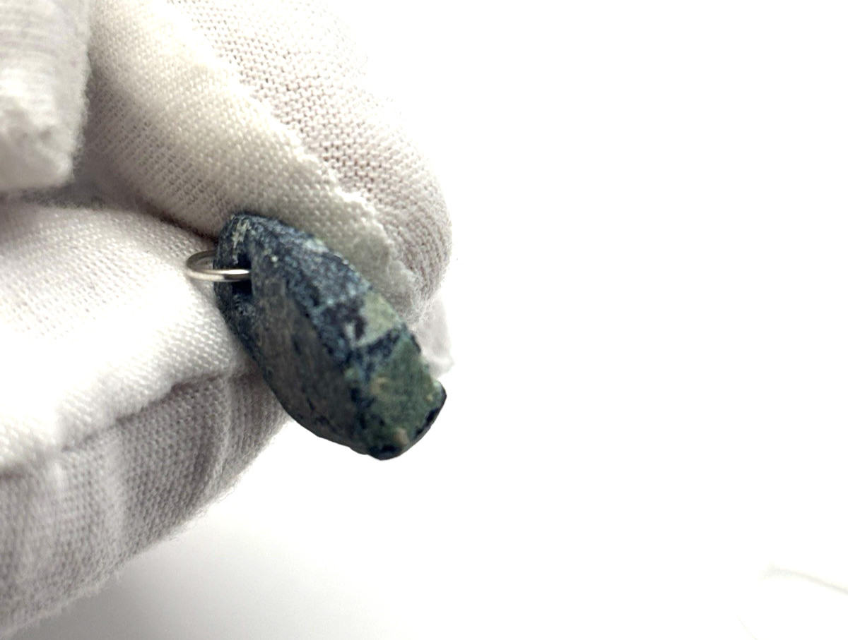 Ancient-Style Rustic Glass Earrings | Raw Blue-Green Shard Drops 2.69g