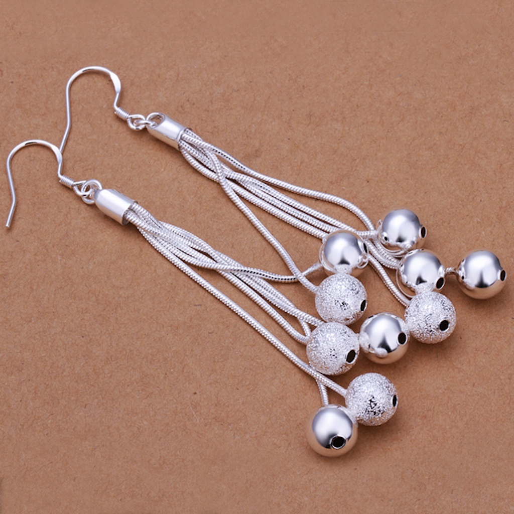 925 Sterling Silver Drop Dangle Chandelier Hook Earrings L17
