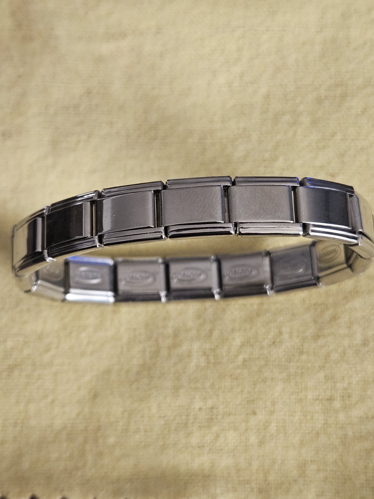 Jostens Italian Stretch Link Charm Bracelet Stainless Steel 6.5 inch
