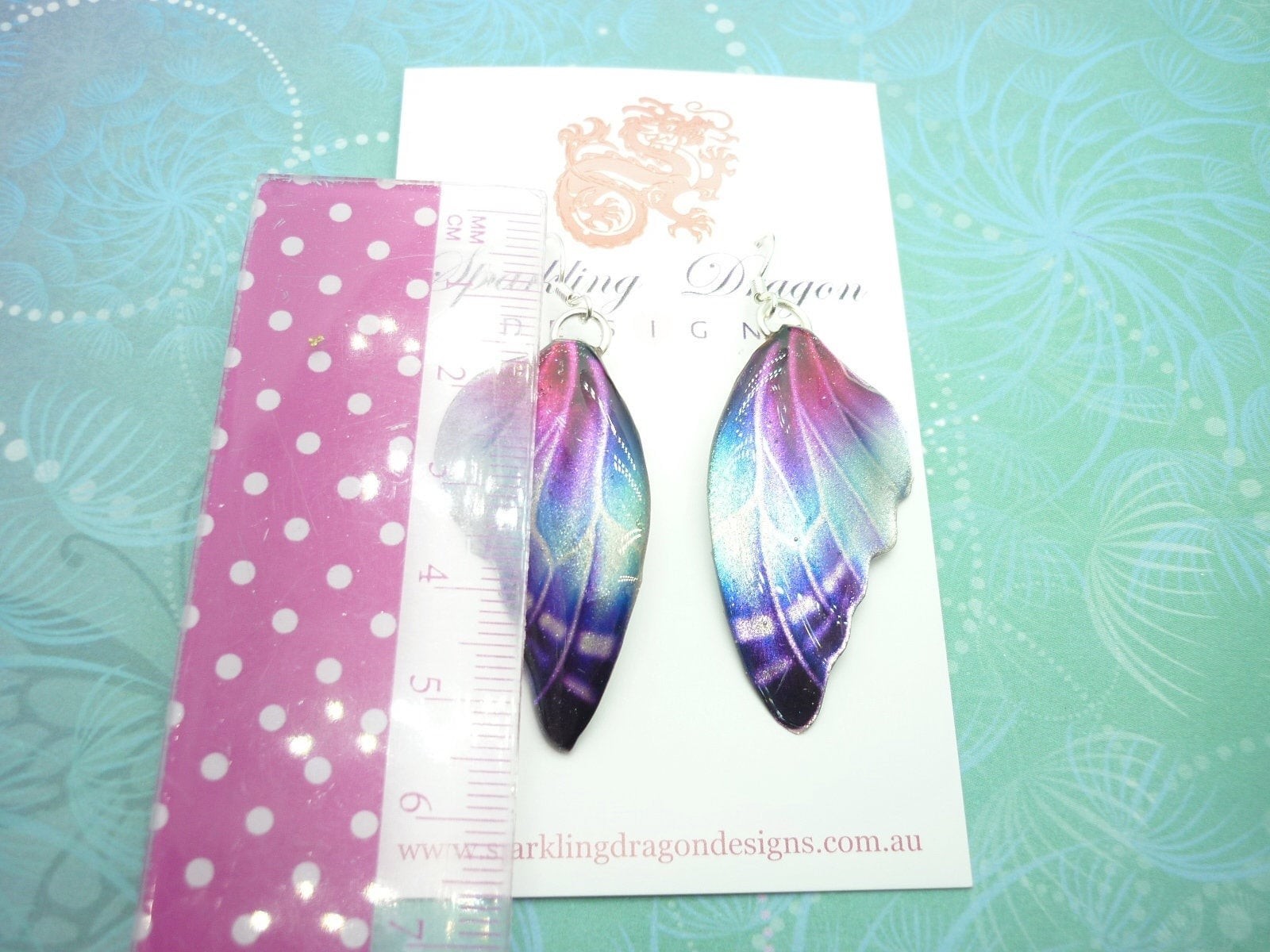 Butterfly Earrings Misty Pink, Blue & Purple – Fairy Jewellery, Fun Gift for