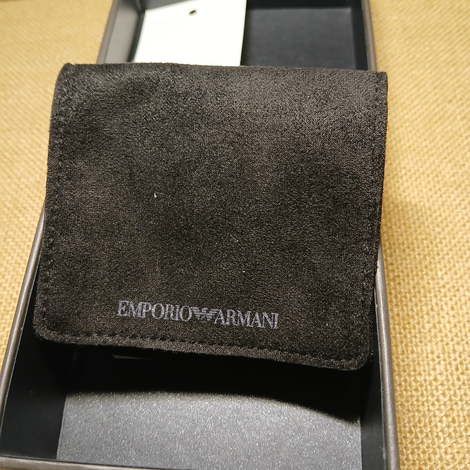 NWT 140$ Emporio Armani Gold Tone Steel LOVE Necklace New In Box