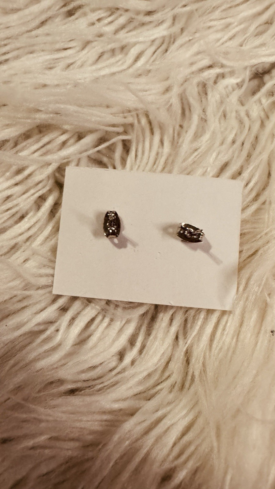 Black Resin Heart Stud Earrings Butterfly Back No Stone