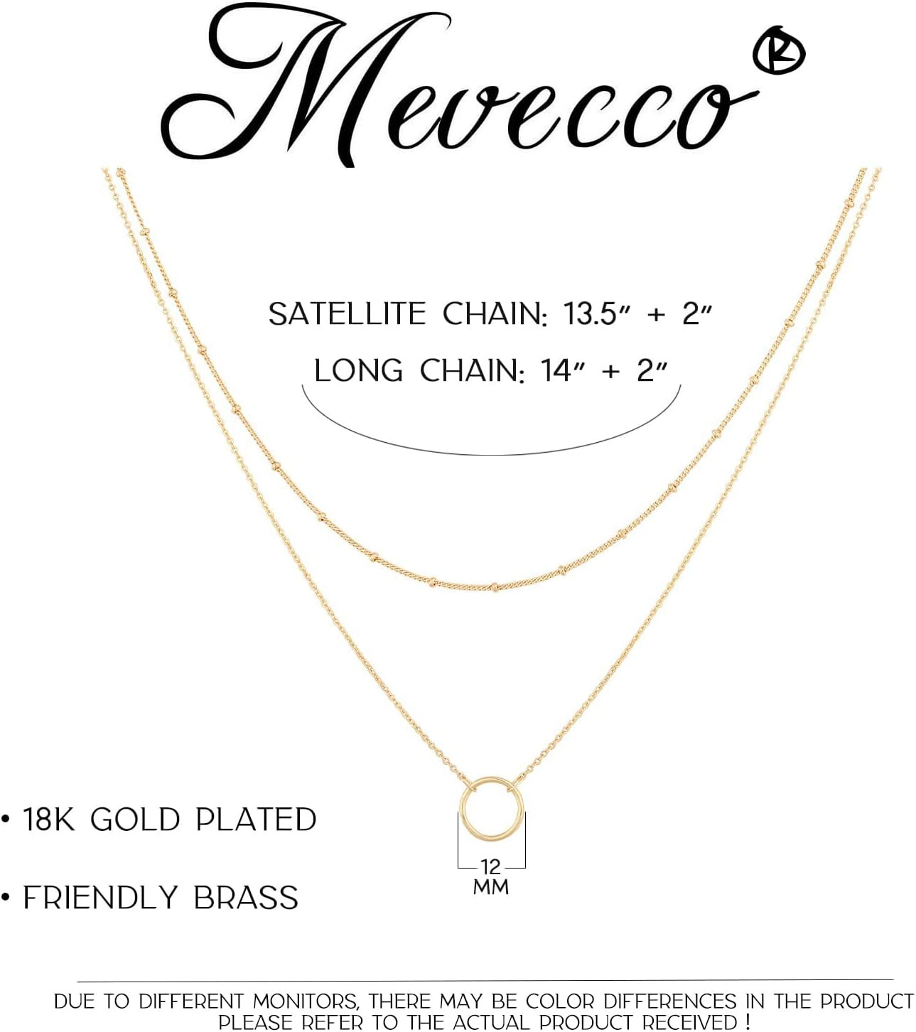 Layered Heart Necklace Pendant Handmade 18K Gold Plated Dainty Gold Choker Arrow