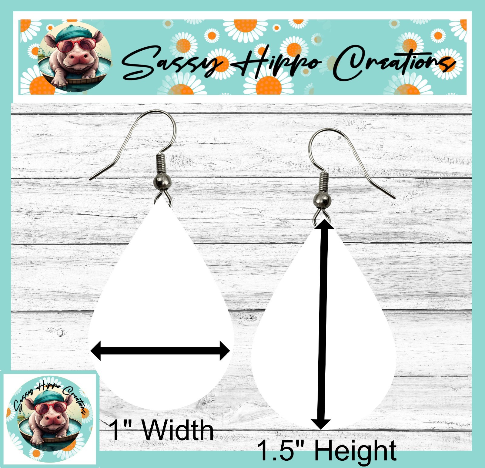 Earrings Teardrop Silver Hook Backs Colorful Unicorn Rainbow Flowers Fairytale