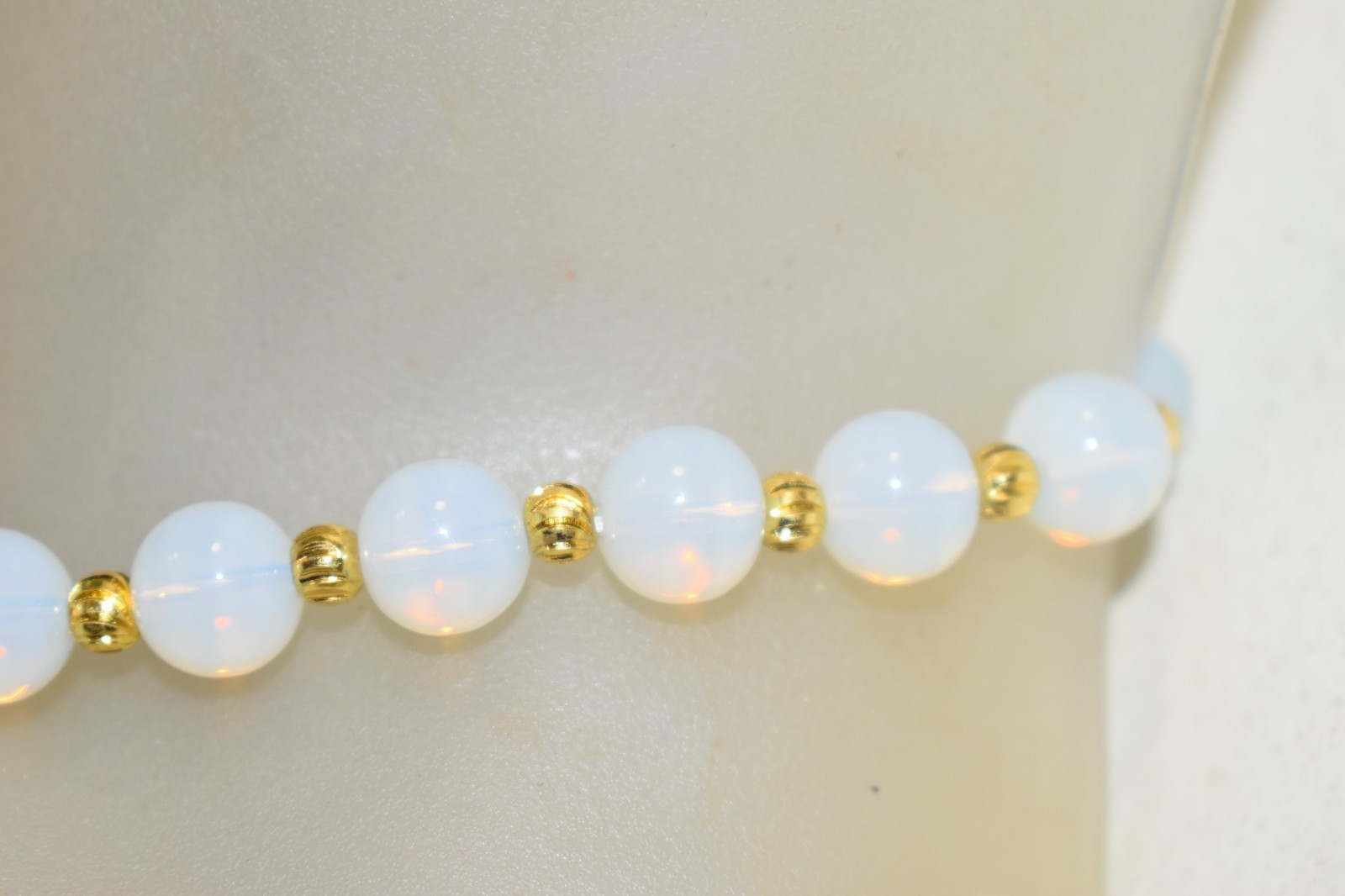 Opalite 9-10mm Beaded Necklace 18-20 Inches
