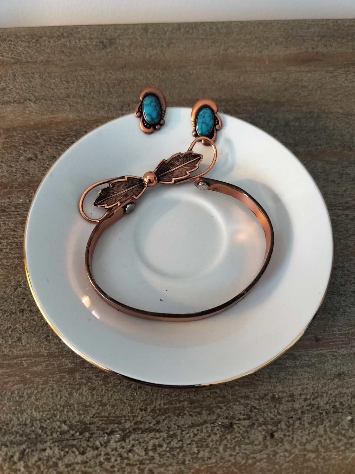 Pure Copper Pure Wrapped Designer Handmade Jewelry Bracelet Earring And Broch