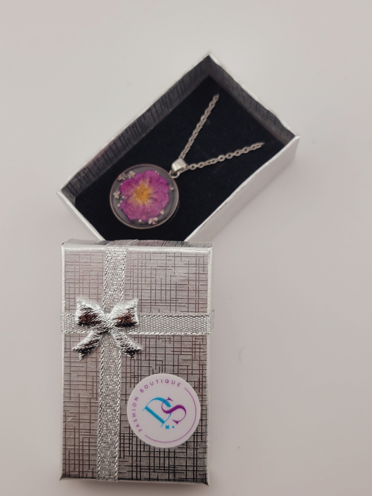 2024 New Arrival Necklace With charms Real RoseNecklace Purple Rose Jewelry…