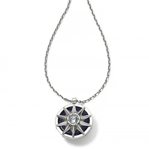 NWTag Brighton HALO STARGAZER POLARIS Silver Blue Necklace Reversible MSRP $58