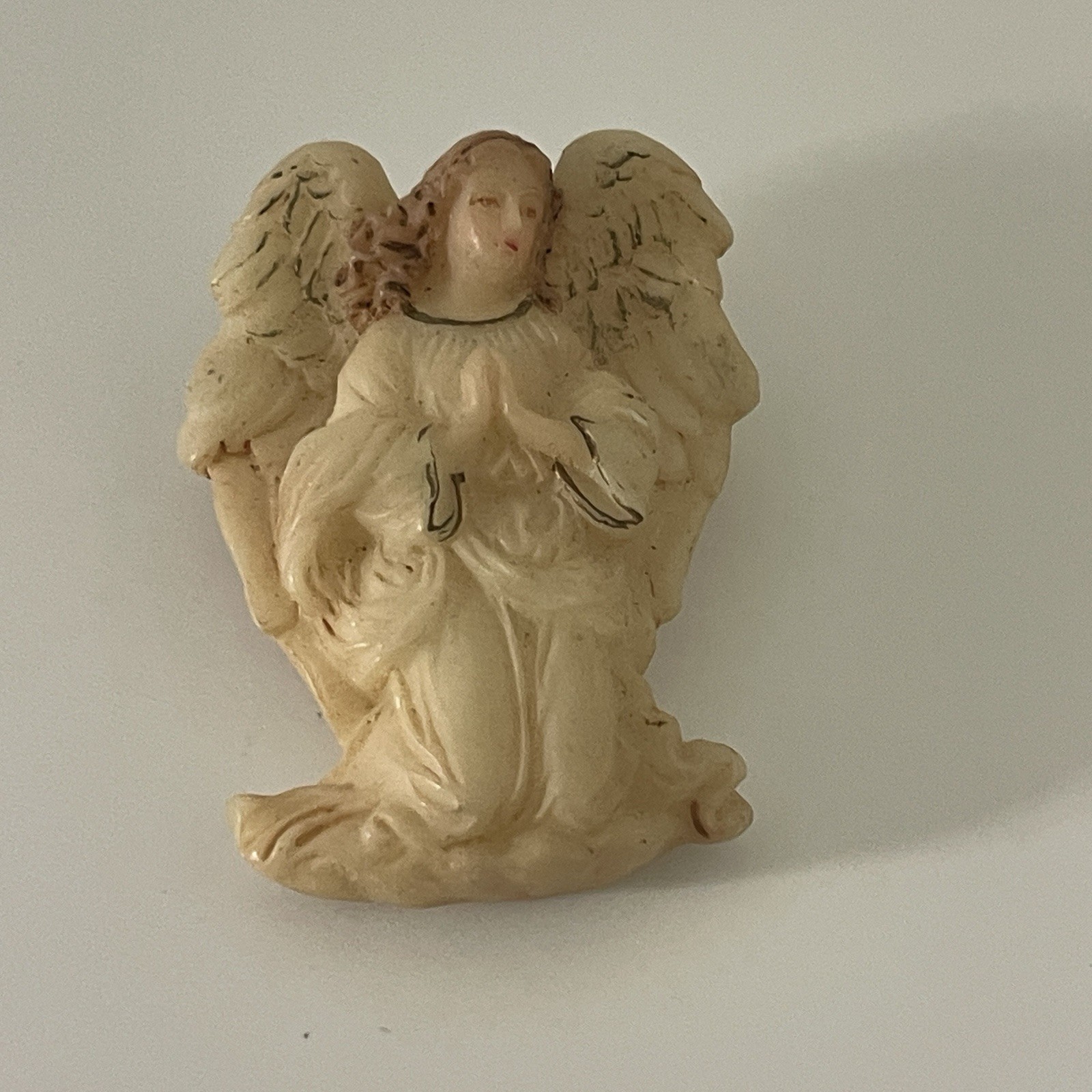 1994 Roman Inc. Praying Seraphim Angel Pin 1.5″ Signature Label On Back Of Pin