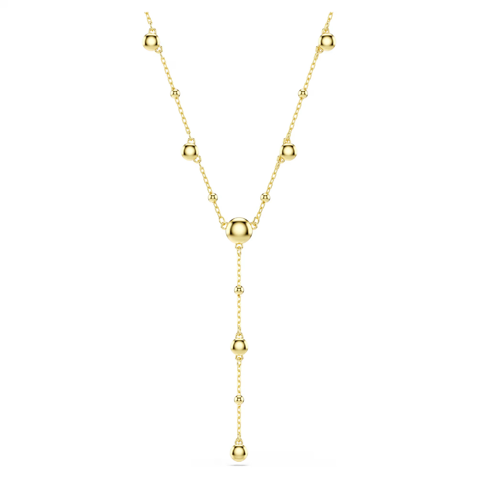 SWAROVSKI Imber Y necklace Round cut, White, Gold-tone plated – FREESHIP