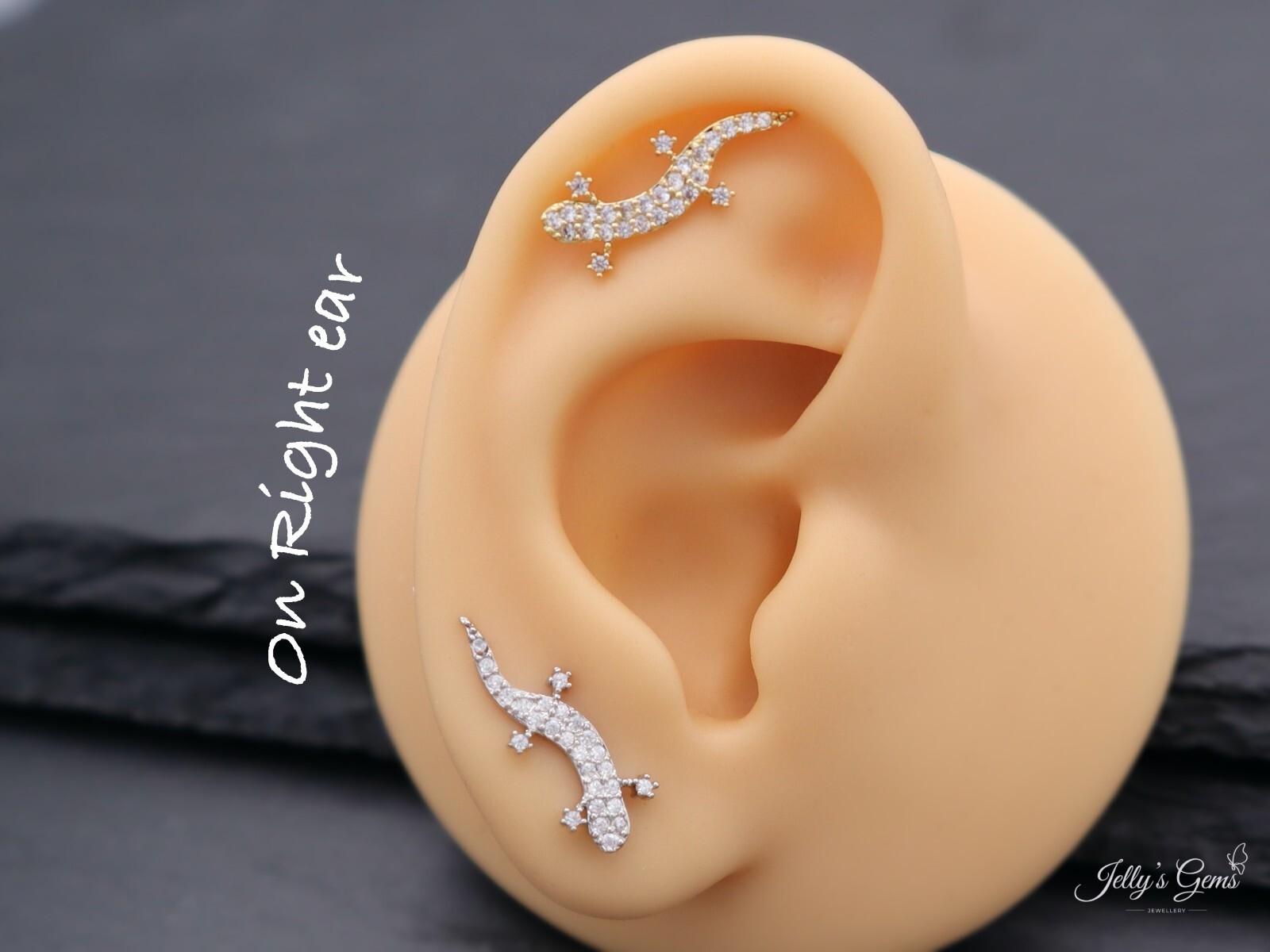 Lizard Crawler Gold Silver Cartilage Helix Lobe Tragus Conch Earring Gift UK